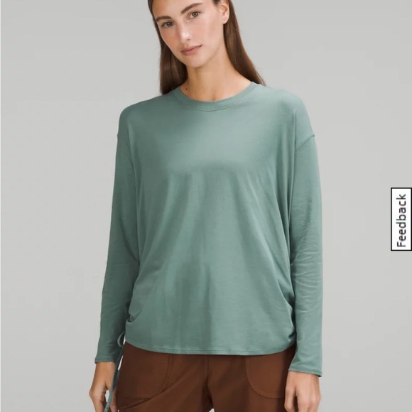 Lululemon Pima Cotton Side-Cinch Long-Sleeve Shirt - Picture 1 of 6